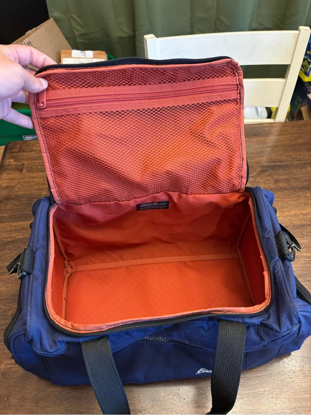 Eddie Bauer Navy Blue Duffle Bag Gym Travel Carry-On Shoulder Strap